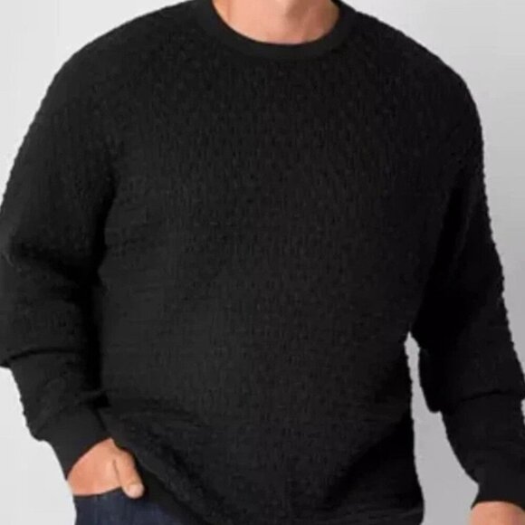 Shaquille O’Neal 3XL T Black Big And Tall Crew Neck Long Sleeve Pullover New - Picture 1 of 7